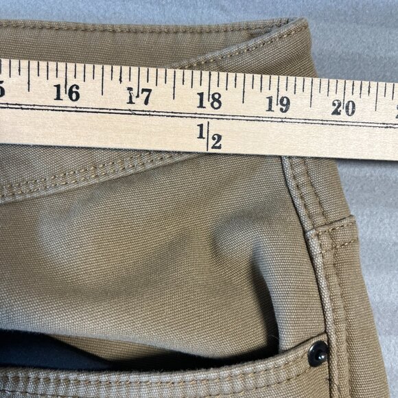 Caterpillar Pants Mens 38x32 Tan Lined Workwear Fleece Winter Heavy Duty CAT - Picture 6 of 13